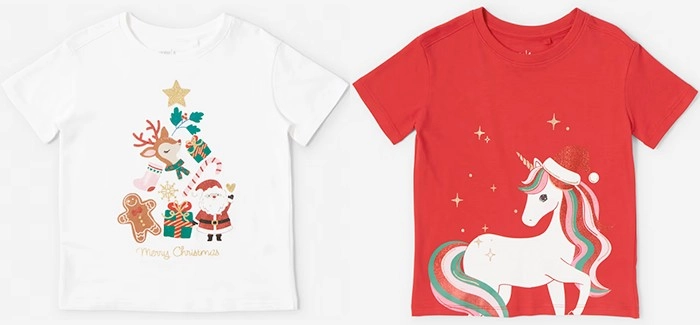 Girls Christmas Print T-Shirt