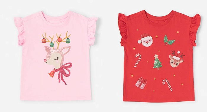 Girls Christmas Sequin T-Shirt