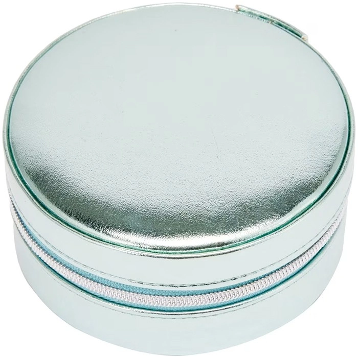 Green Round Zip Jewellery Box*