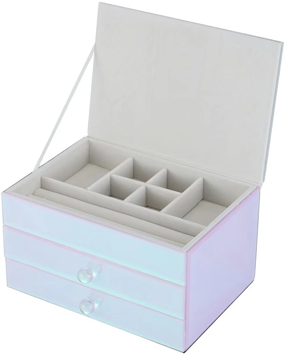 Iridescent Glass Jewellery Box