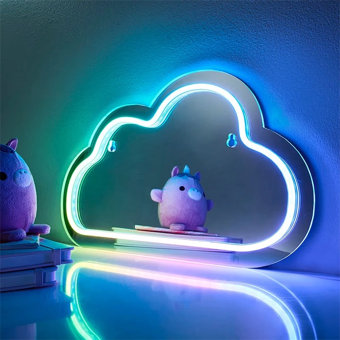 LED Neon Mirror Cloud Light