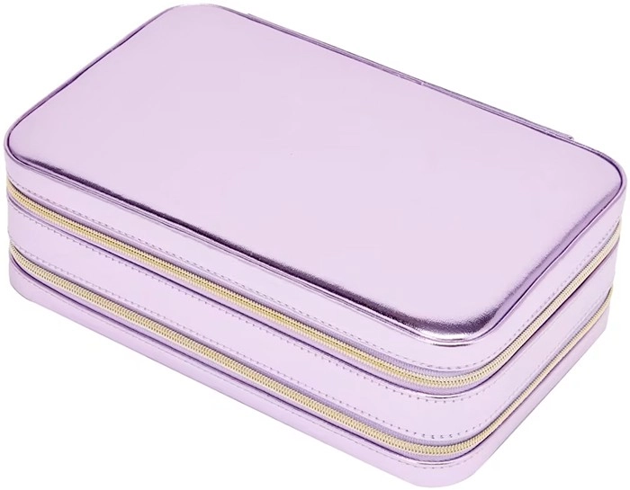 Lilac Large Zip Jewellery Box*