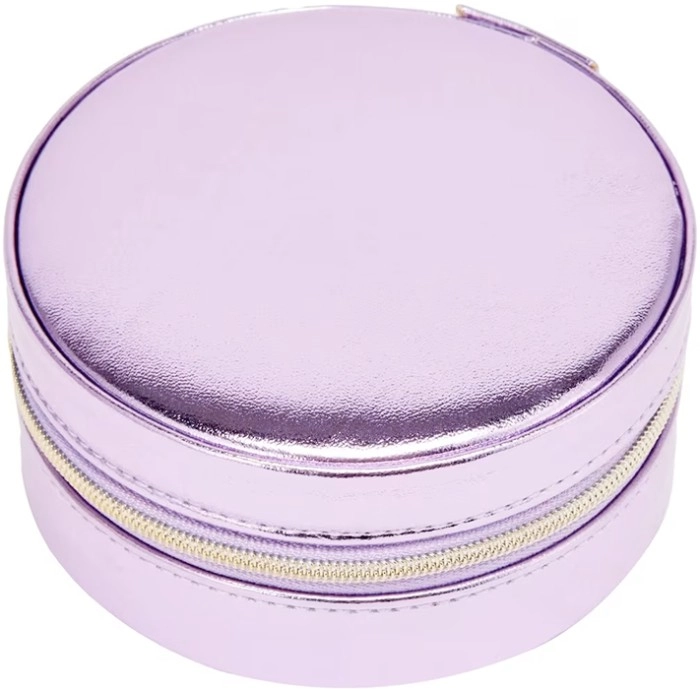 Lilac Round Zip Jewellery Box*