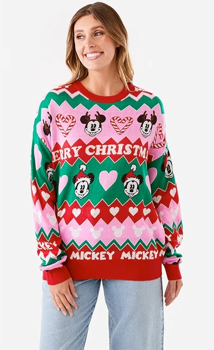 NEW Long Sleeve Mickey Mouse License Christmas Jumper