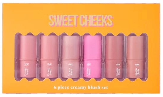 NEW OXX Cosmetics 6 Piece Creamy Blush Set - Sweet Cheeks