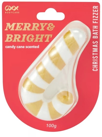 OXX Bodycare Merry & Bright Christmas Bath Fizzer - Candy Cane Scented