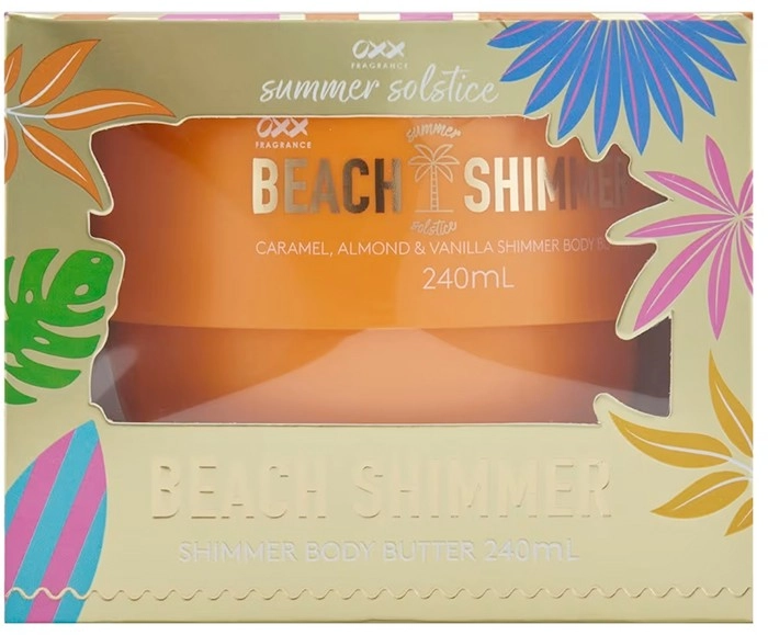 OXX Fragrance Beach Shimmer Summer Solstice Body Butter 240ml - Caramel, Almond and Vanilla