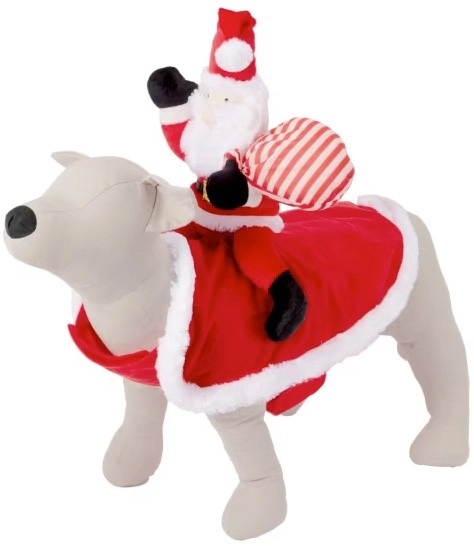 Pet Christmas Costume Santa Ride-On