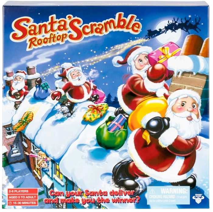 Santa's Rooftop Scramble Board Game