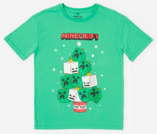 Short Sleeve Minecraft Christmas License T-Shirt