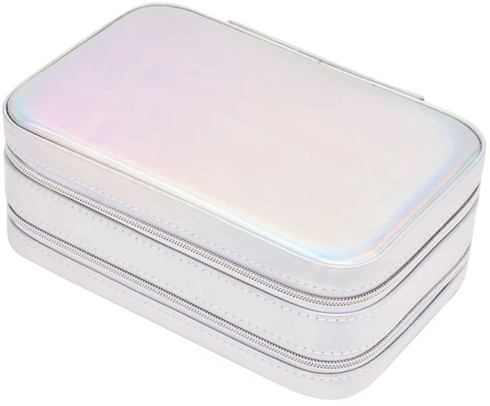 Silver Medium Zip Jewellery Box*