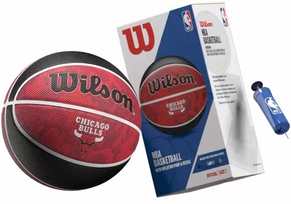 Wilson NBA Chicago Bulls Basketball Set - Size 7