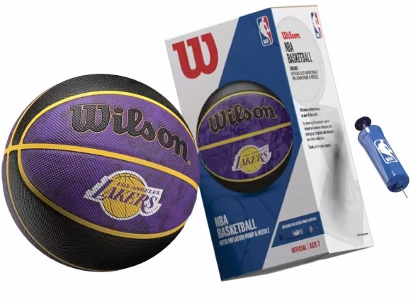 Wilson NBA Los Angeles Lakers Basketball Set - Size 7