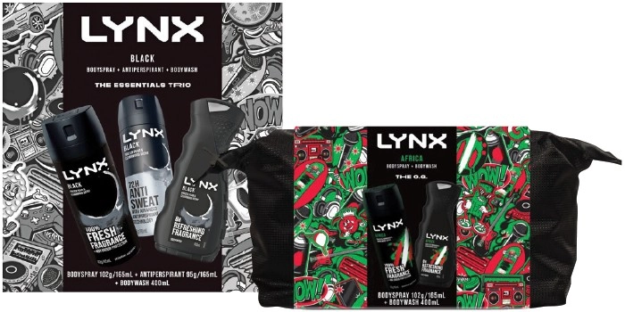 Lynx Black The Essentials Trio or Africa The O.G Gift Set