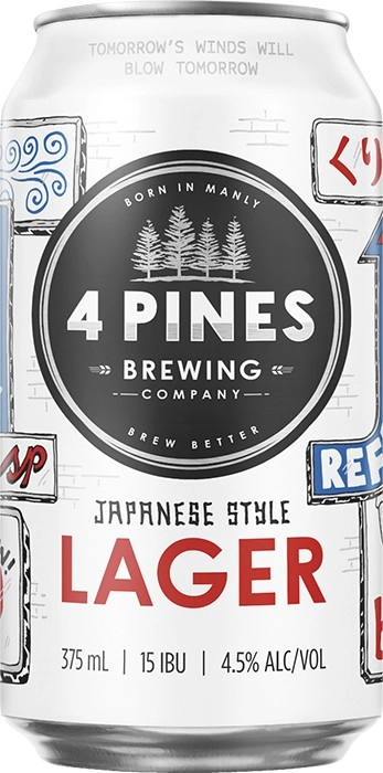 4 Pines Japanese Lager Cans 375mL