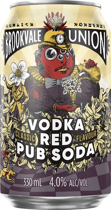 Brookvale Union Vodka Red Pub Soda Cans 330mL