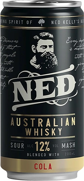 Ned Australian Whisky & Cola 12% Cans 200mL