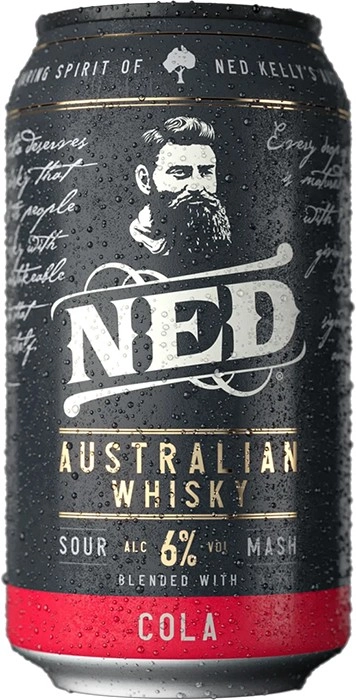 Ned Australian Whisky & Cola 6% 10 Pack Cans 375mL