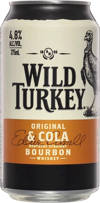 Wild Turkey And Cola Can 10 x 375mL