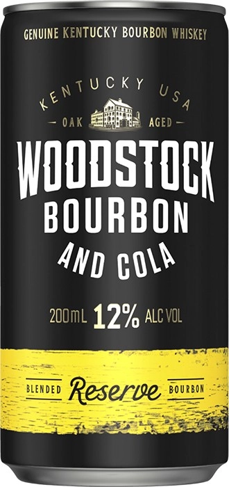 Woodstock Bourbon & Cola 12% Cans 200mL