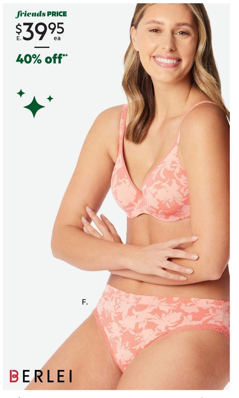 Berlei Women's Barely There Print Contour Bra Pink Floral