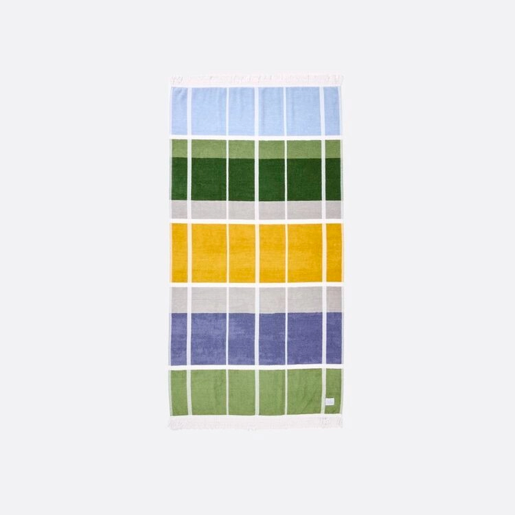 Chyka Home Lagoon Beach Towel Green & Multicoloured 90 x 180cm