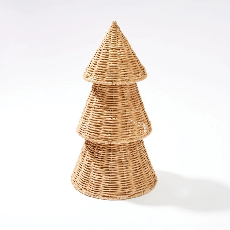 Chyka Home Rattan Christmas Tree Decoration Large