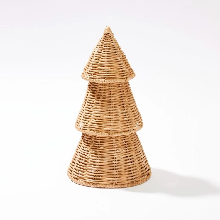 Chyka Home Rattan Christmas Tree Decoration Small