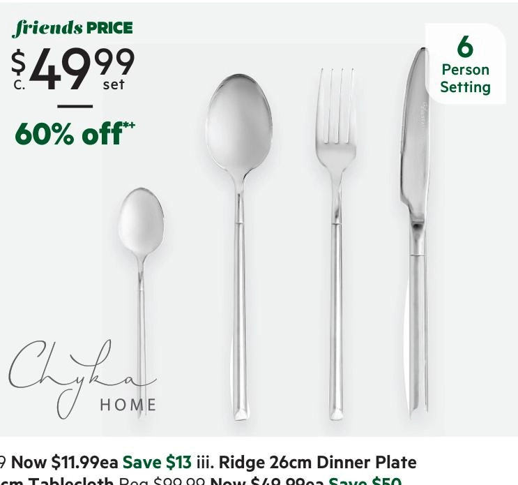 Chyka Home Zurich 24-Piece Cutlery Set