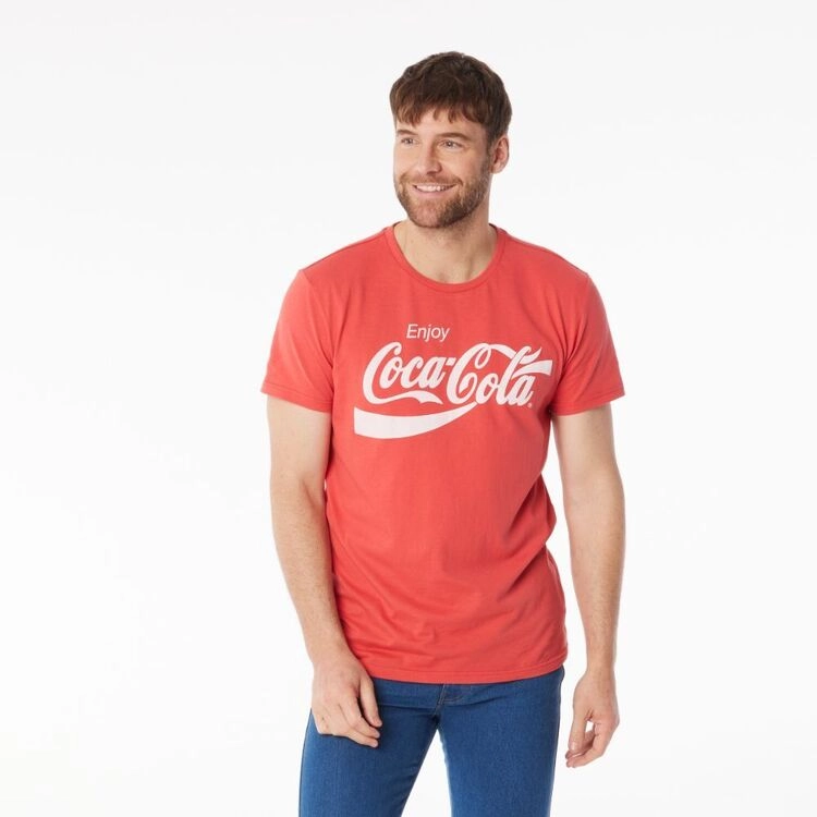 Coca Cola Men's Short Sleeve Tee Red