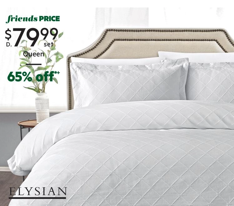 Elysian Eden Jacquard Quilt Cover Set White