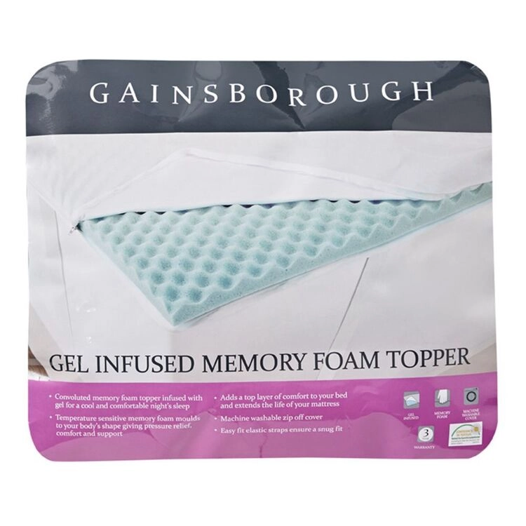 Gainsborough Memory Foam Gel Topper Queen Bed