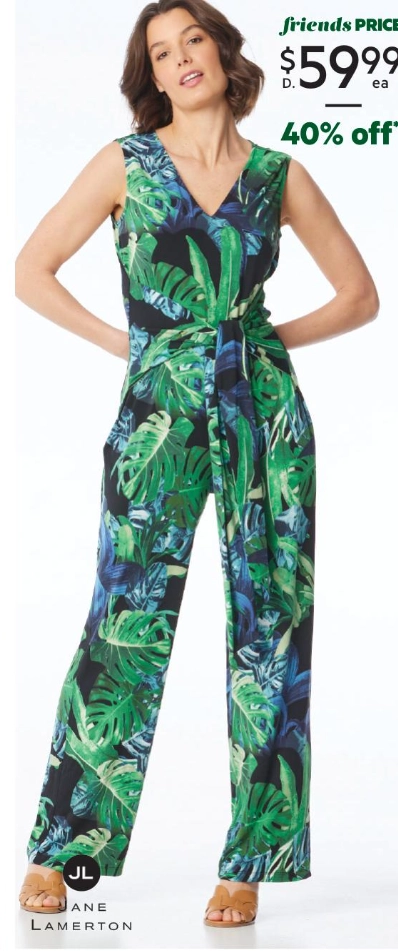 Jane Lamerton Women's Jersey Jungle Jumpsuit Jungle