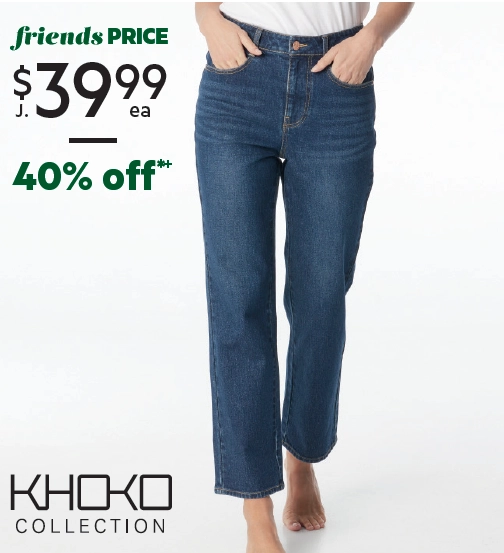 Khoko Collection Women's Straight Leg Jeans Indigo