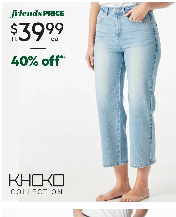 Khoko Collection Women's Wide Leg Crop Jeans Mid Wash