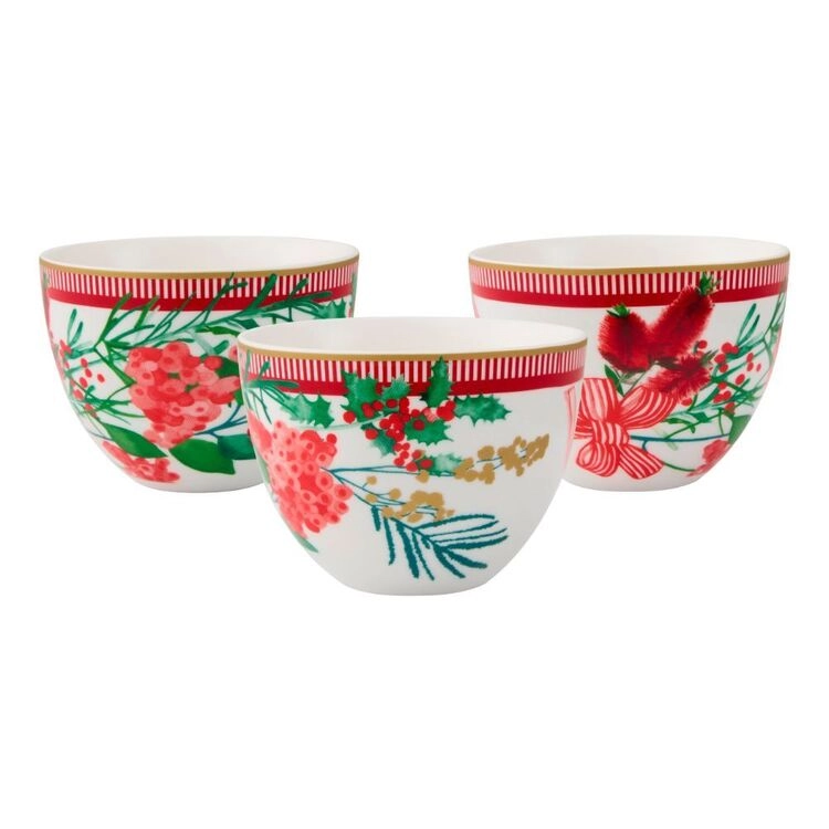 Maxwell & Williams Festive Flora Bowl 10 x 7.5 cm Set of 3