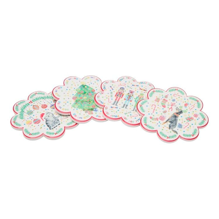 Maxwell & Williams Jolly Joy Joy Ceramic Coaster Set of 4