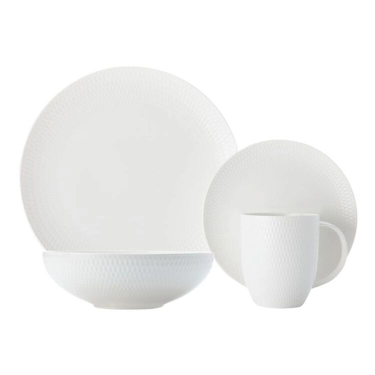 Maxwell & Williams White Basics Diamonds 16-Piece Dinner Set