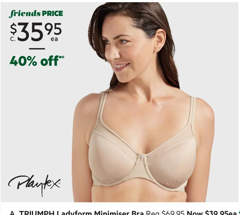 Playtex Women's Ultralight Elegance T-shirt Bra Nude