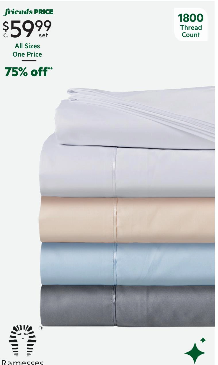 Ramesses 1800 Thread Count Cotton Rich Sheet Set