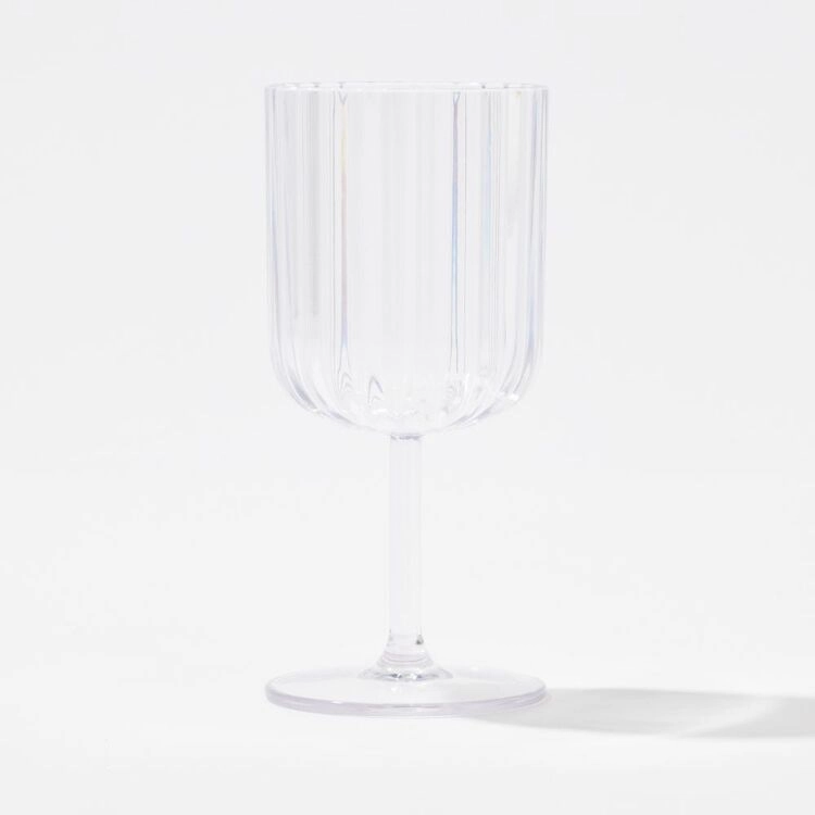 Shaynna Blaze Acrylic Wine Glass Clear