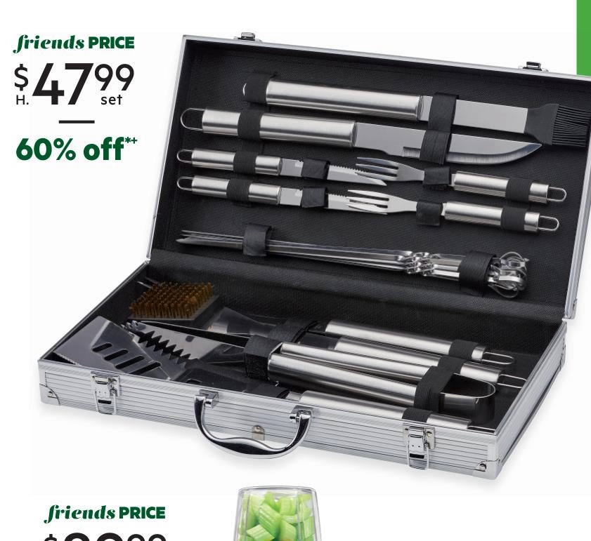 Smith + Nobel Traditional 18-Piece Stainless Steel BBQ Toolset In Carrying Case