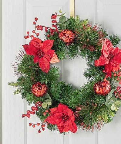 Soren 45cm Poinsettia Wreath