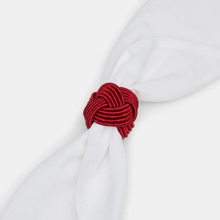 Soren Cord Napkin Ring 4 Pack Red