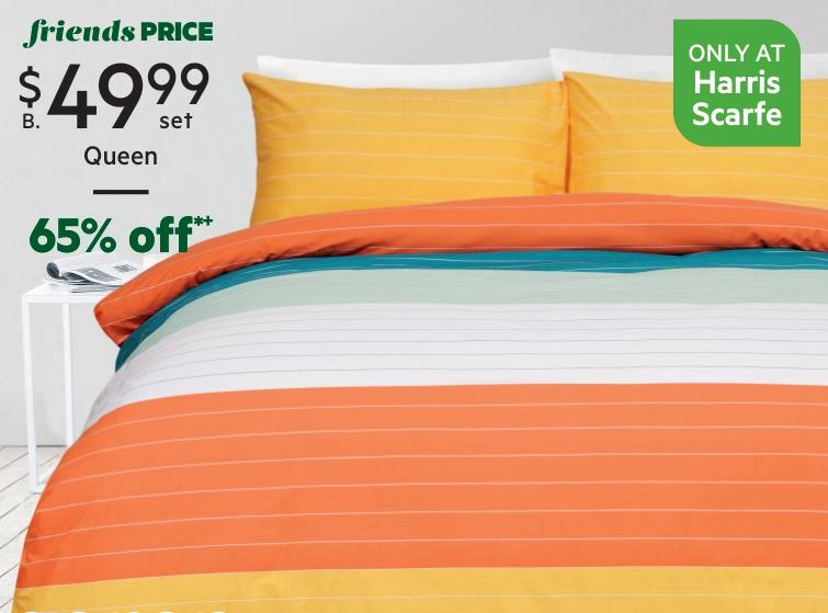 Soren Henley 225 Thread Count Cotton Quilt Cover Set Multicoloured Print