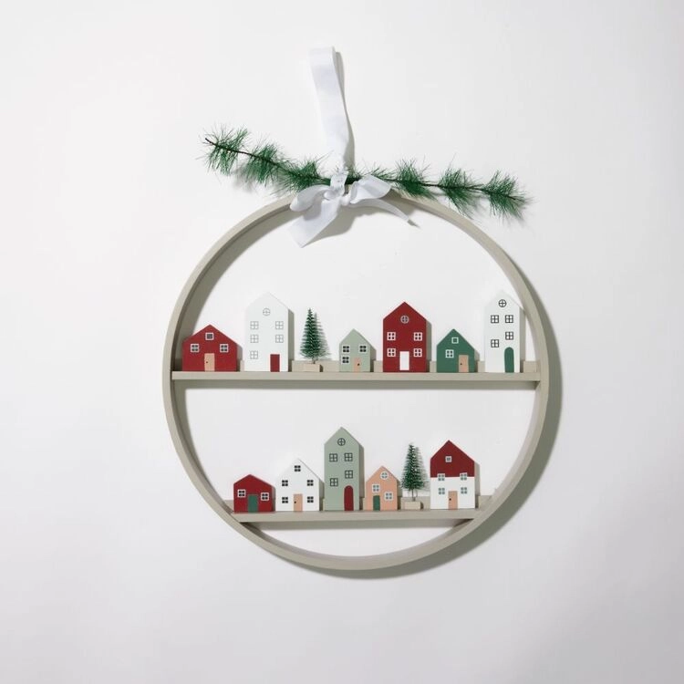 Soren MDF 40 cm Village Wreath