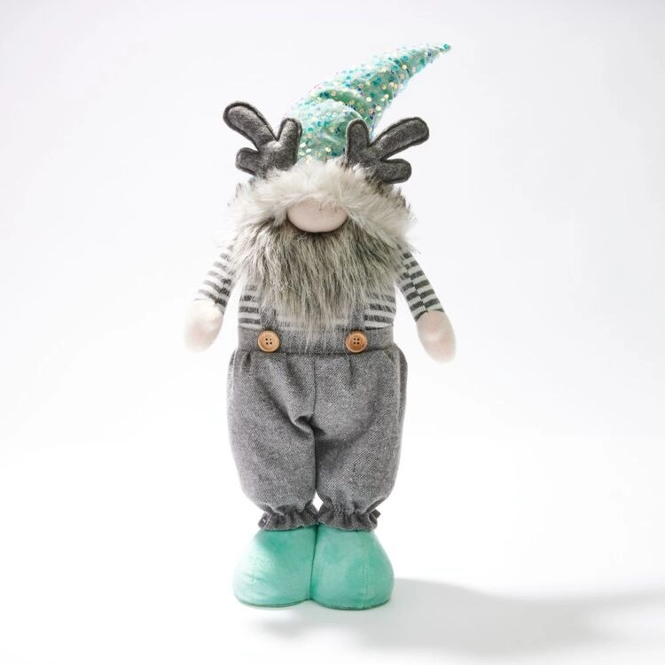 Soren Mint And Grey Standing Gnome