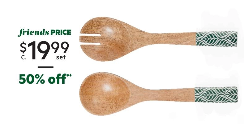 Soren Palm Salad Servers