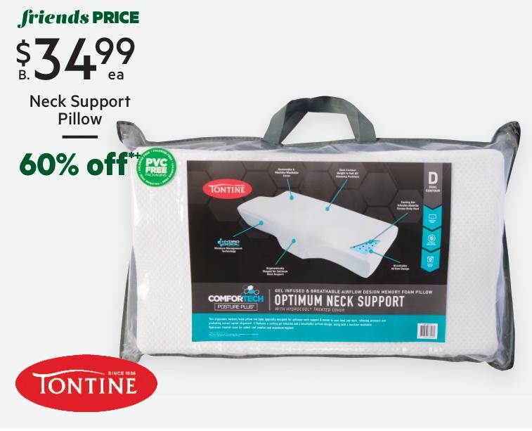 Tontine Optimum Neck Support Pillow