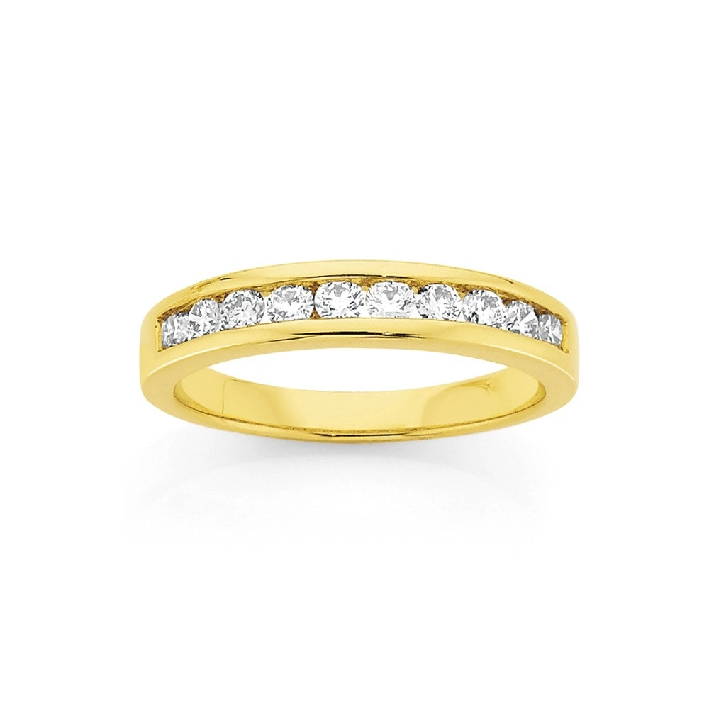 18ct Gold Diamond Band